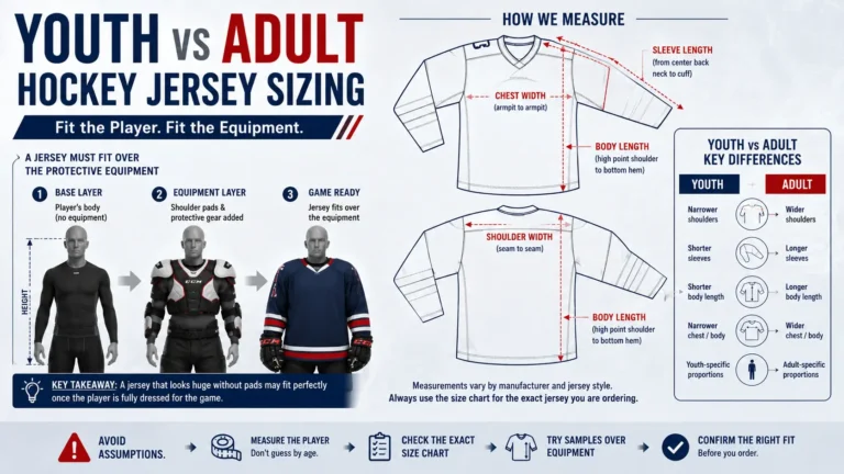 Youth vs Adult Hockey Jersey Sizing: Common Mistakes to Avoid