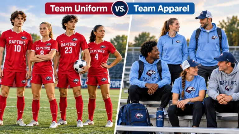 Image showing the difference between Team Uniforms and Team Apparel