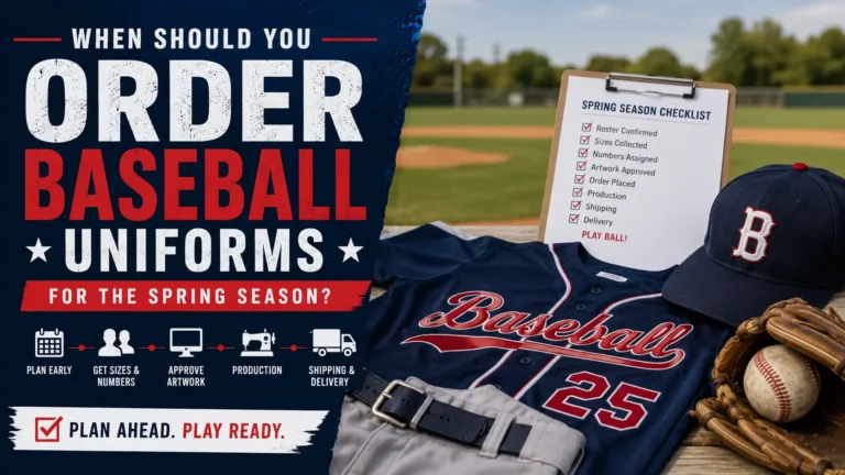 when to order baseball uniforms